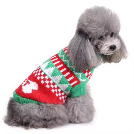 D Wholesale Hot Selling Autumn Winter Sweater Christmas Style Pet Clothes Comfortable Breathable Pet Clothes