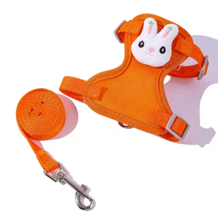 E#Custom Cat Harness Adjustable Pet Breathable Chest Strap Cat Harness and Leash Set