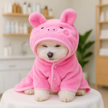 M#Multiple Colors Pet Bathrobe for Dogs Cats Cute Clothes Cartoon Dog Costume Pajamas Bath Towel Pet Bathrobe Dog Accessories